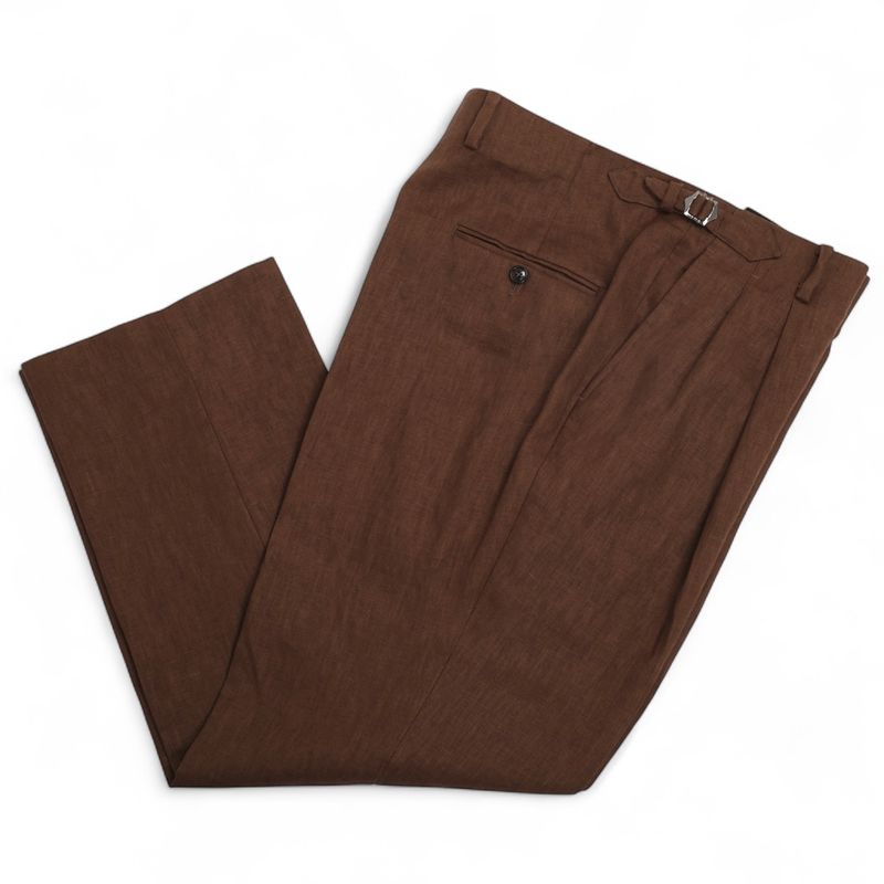 Brown Handmade MTM Linen Suit