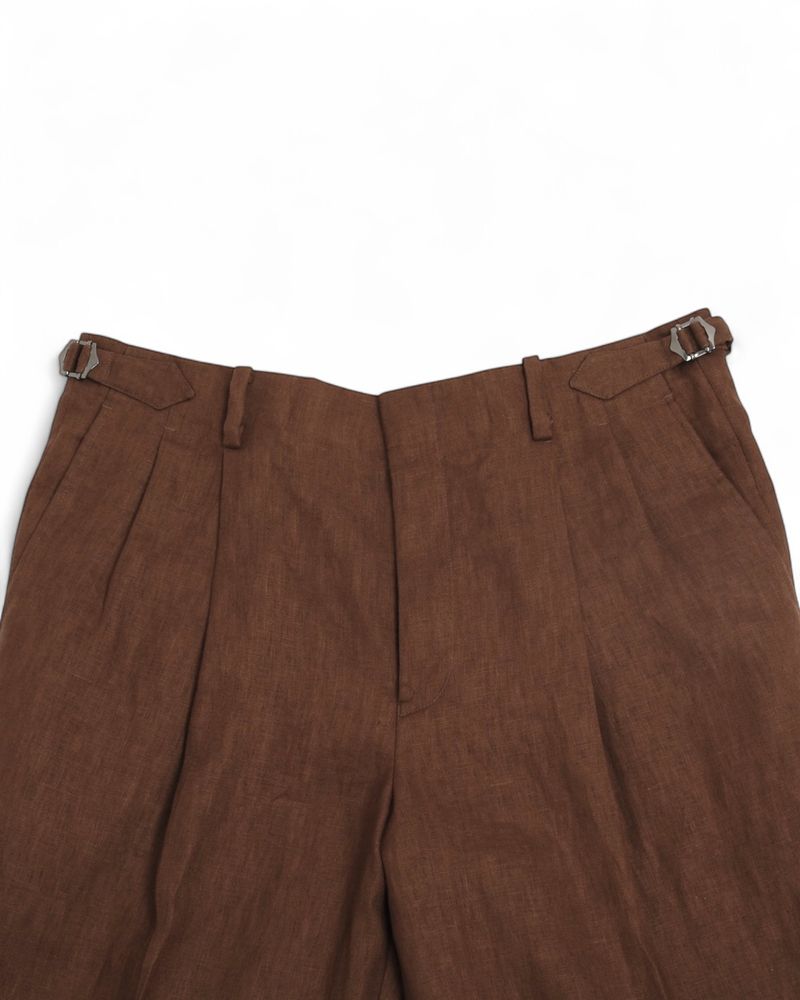 Brown Handmade MTM Linen Suit