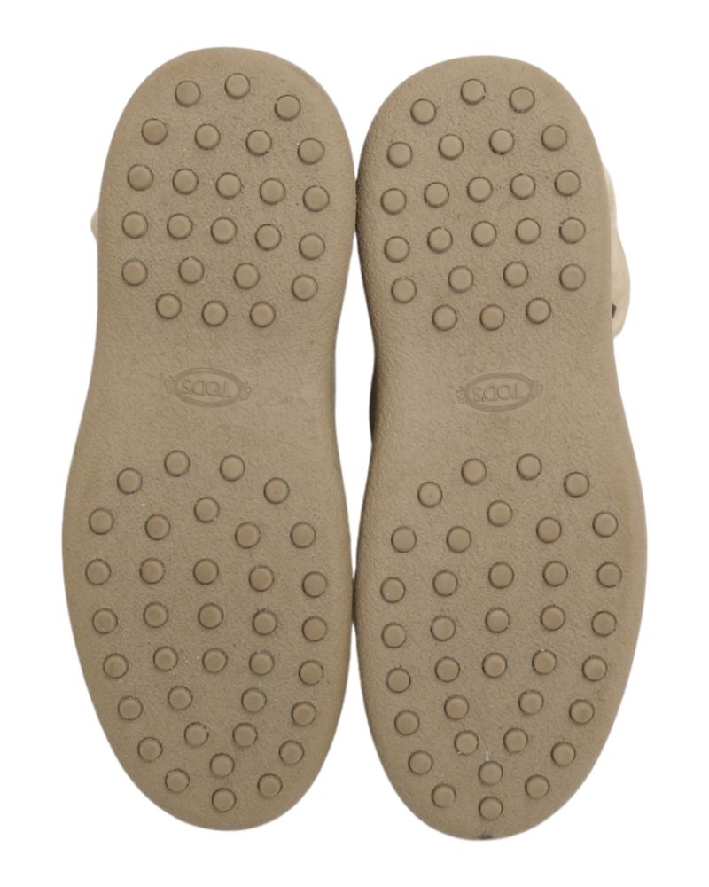 Greige Suede Gommino Scooter Boots