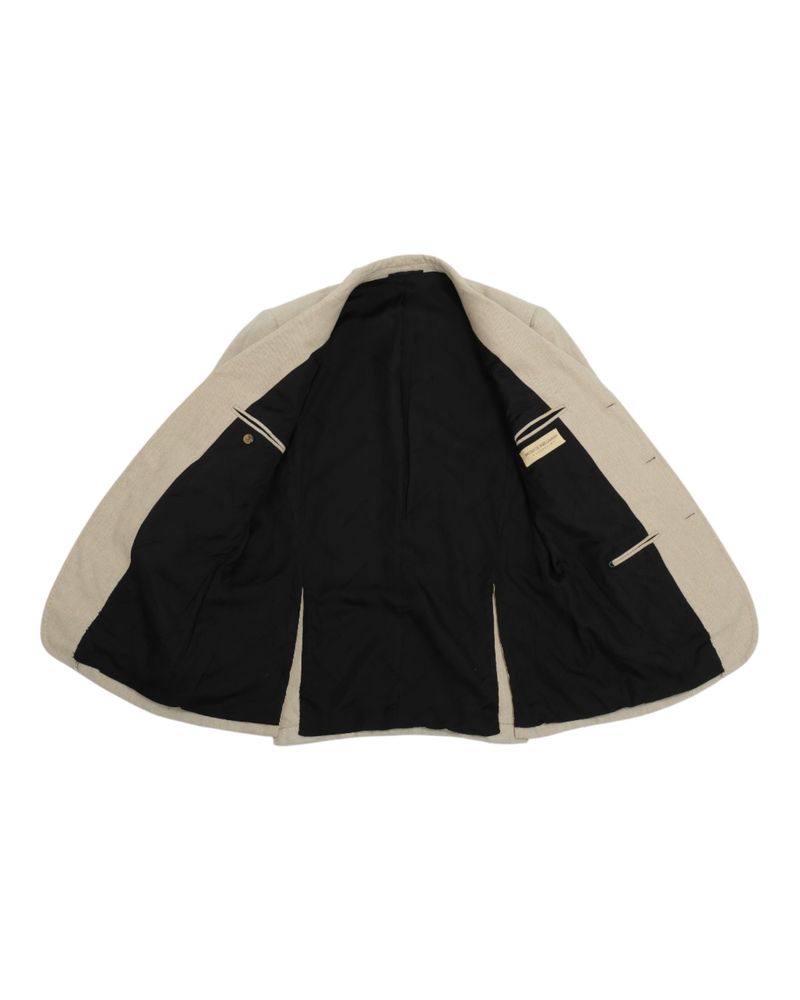 Light Beige Linen Canvas Sports Jacket