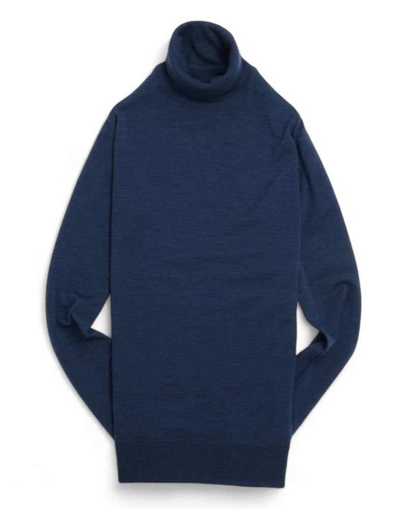 Midnight Blue Merino Rollneck