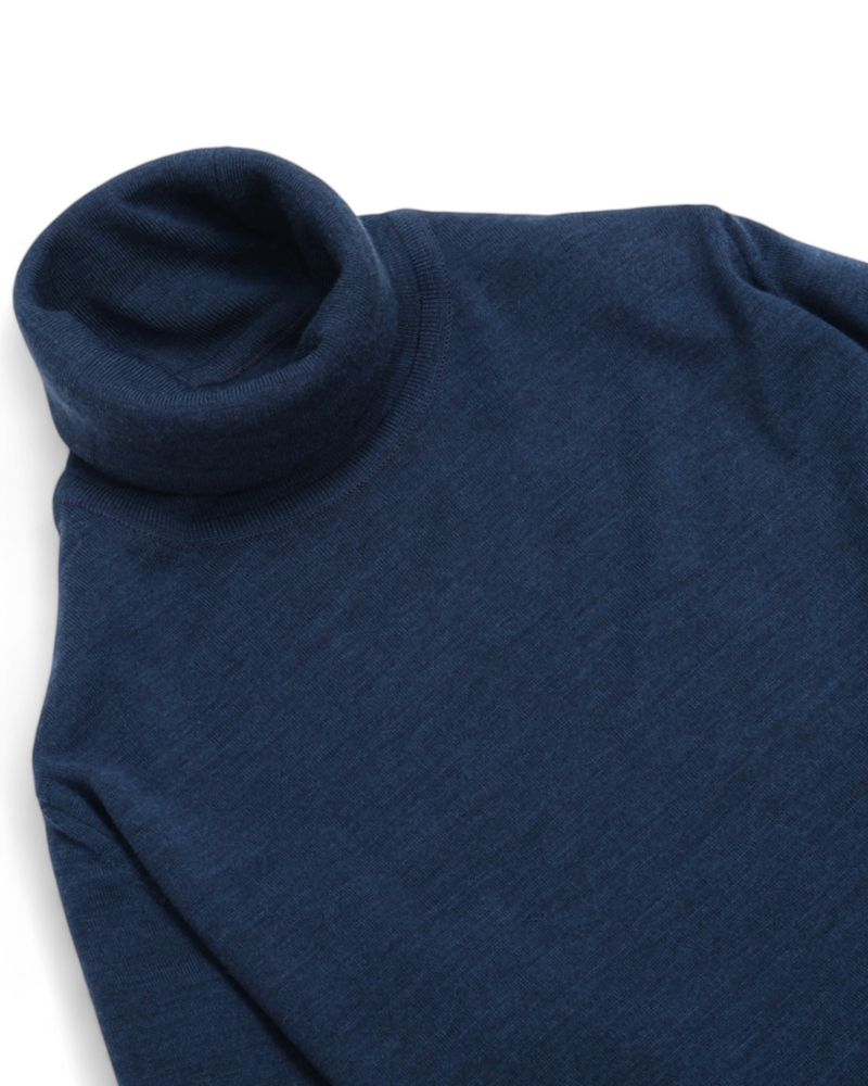 Midnight Blue Merino Rollneck