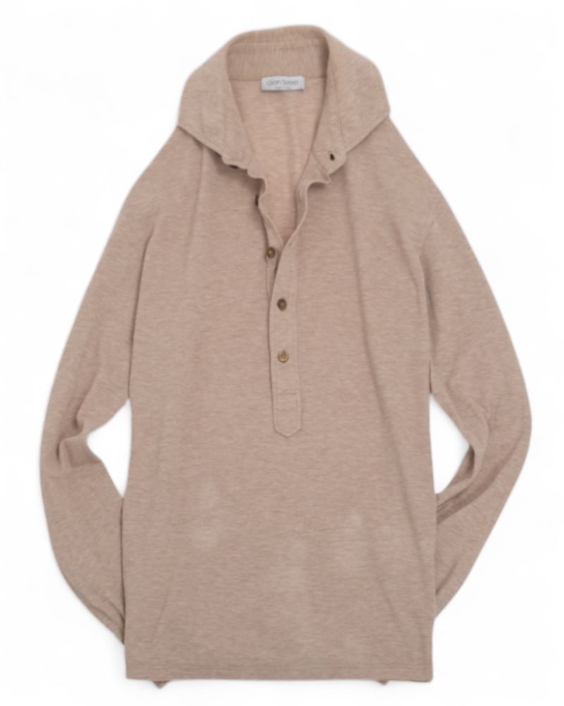 Beige Popover Jersey Shirt