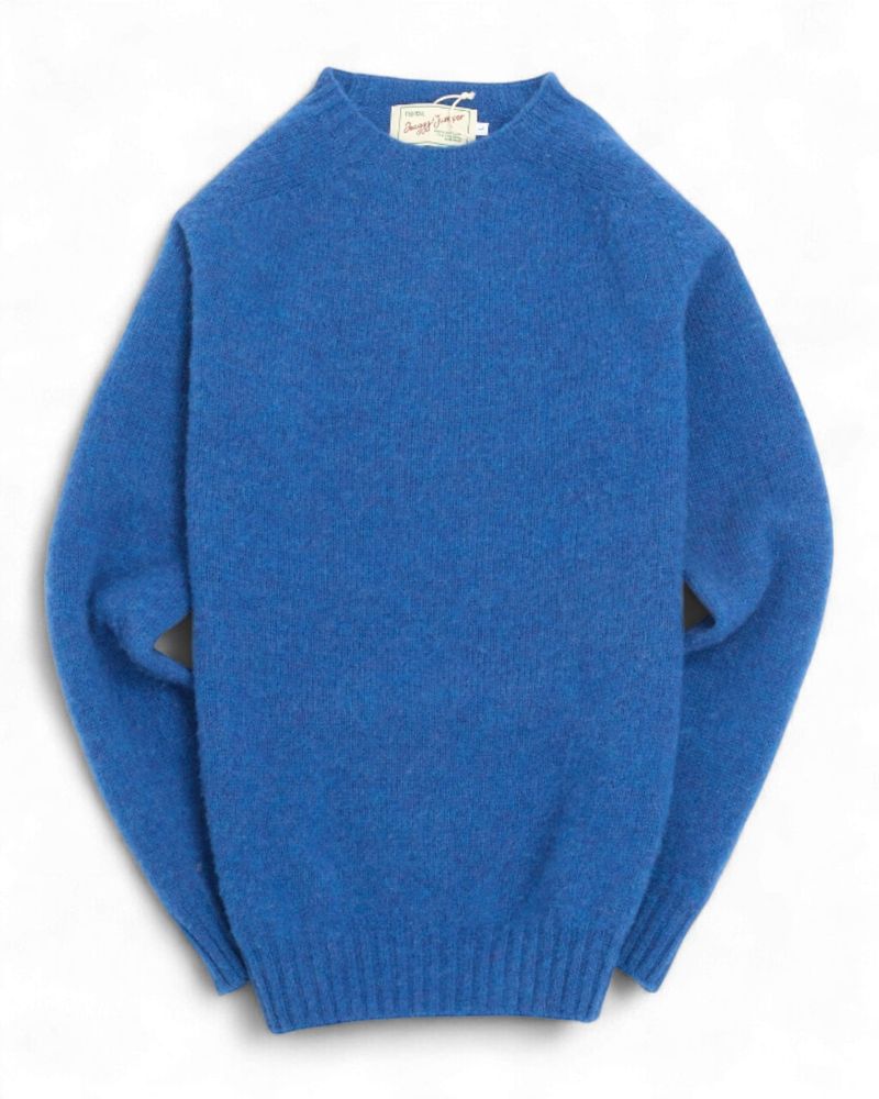 Blue Shaggy Raglan Jumper