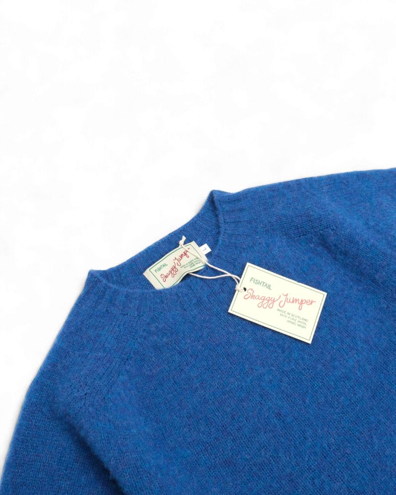 Blue Shaggy Raglan Jumper