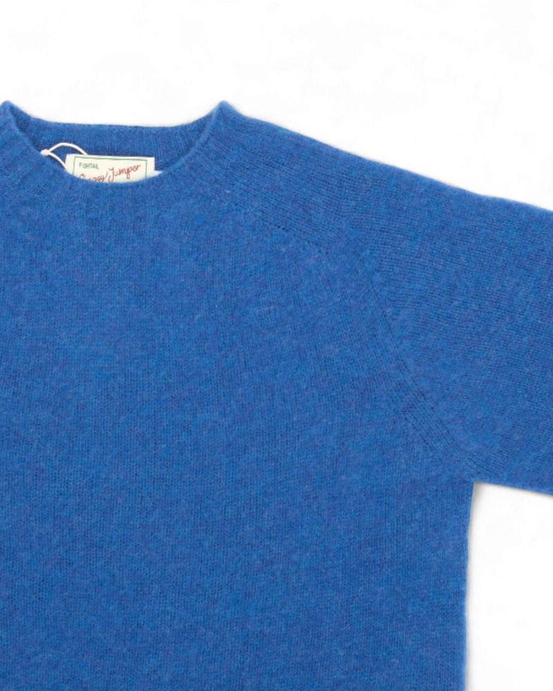 Blue Shaggy Raglan Jumper