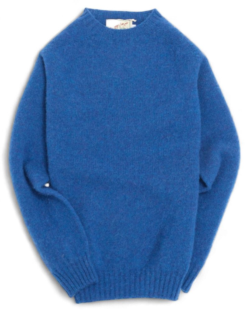 Blue Shaggy Raglan Jumper