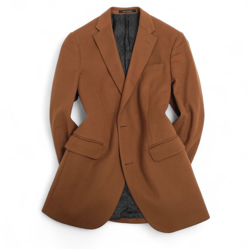 Brown Wool & Cashmere Flannel Sports Jacket