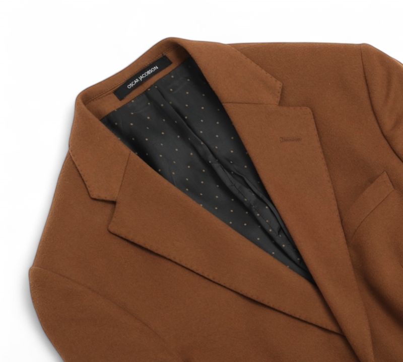 Brown Wool & Cashmere Flannel Sports Jacket