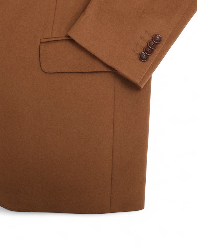 Brown Wool & Cashmere Flannel Sports Jacket