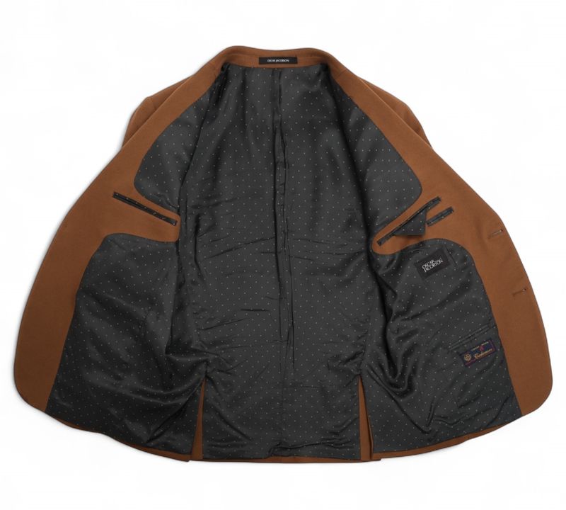 Brown Wool & Cashmere Flannel Sports Jacket