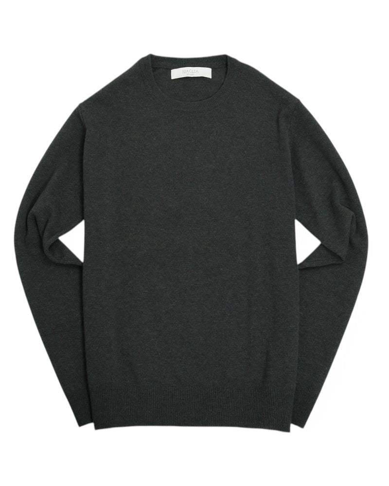 Forest Green 12 Gauge Lambswool Crewneck Knit