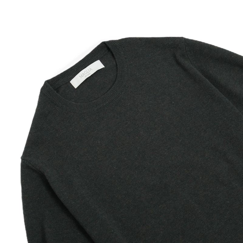 Forest Green 12 Gauge Lambswool Crewneck Knit