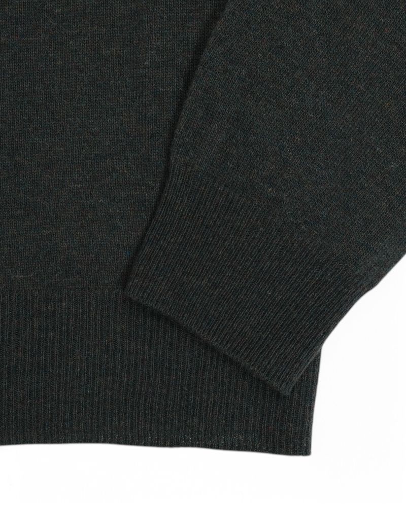 Forest Green 12 Gauge Lambswool Crewneck Knit