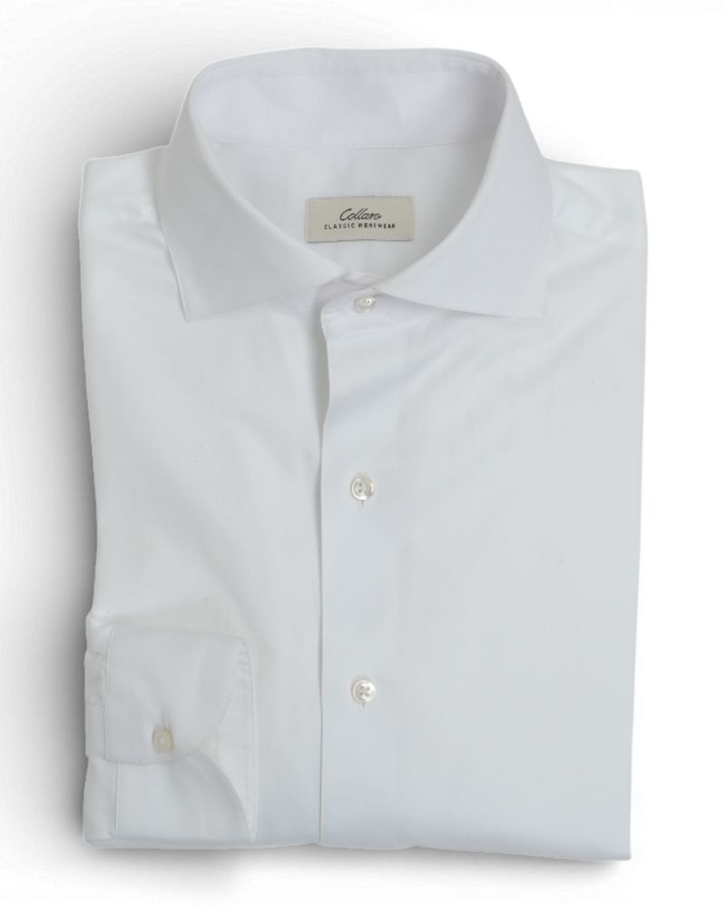 White Cotton Twill Shirt