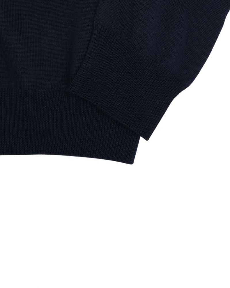 Navy Extrafine Merino Half Zip