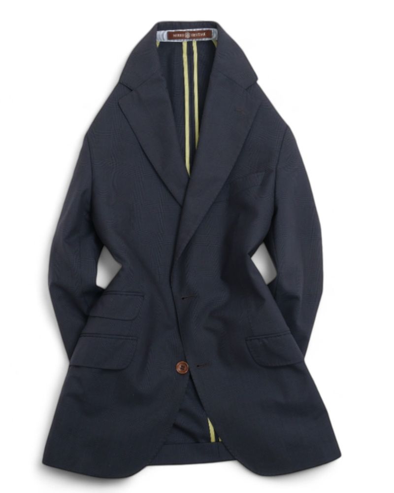 Navy Unlined Glen Check Suit