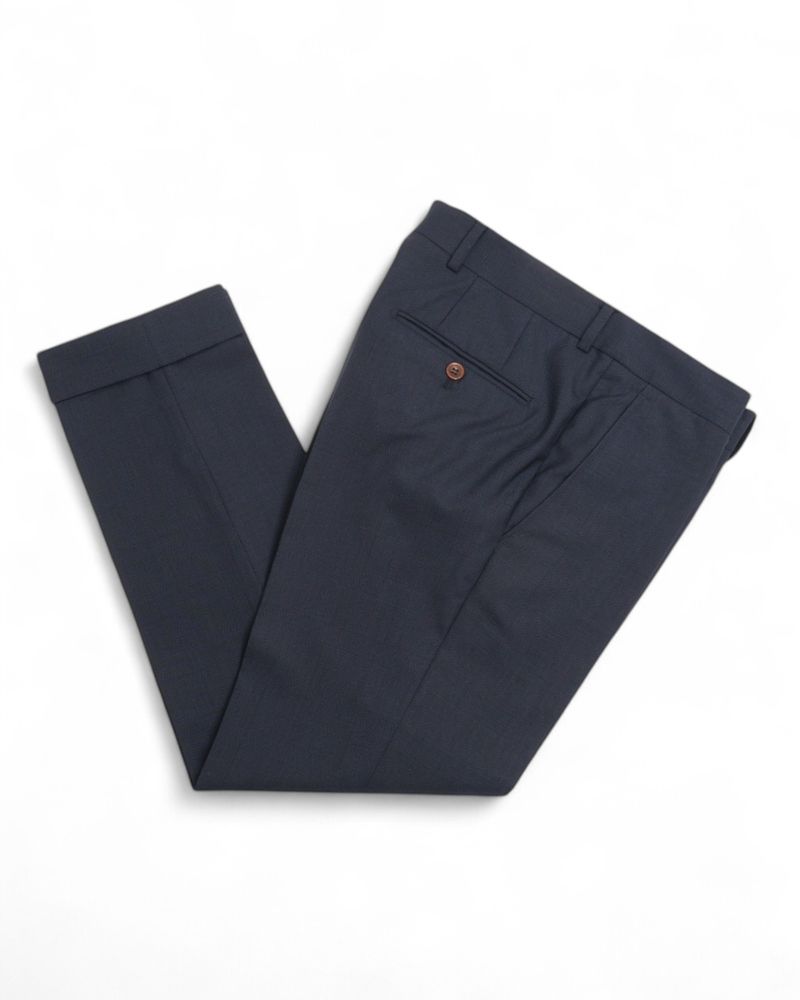 Navy Unlined Glen Check Suit