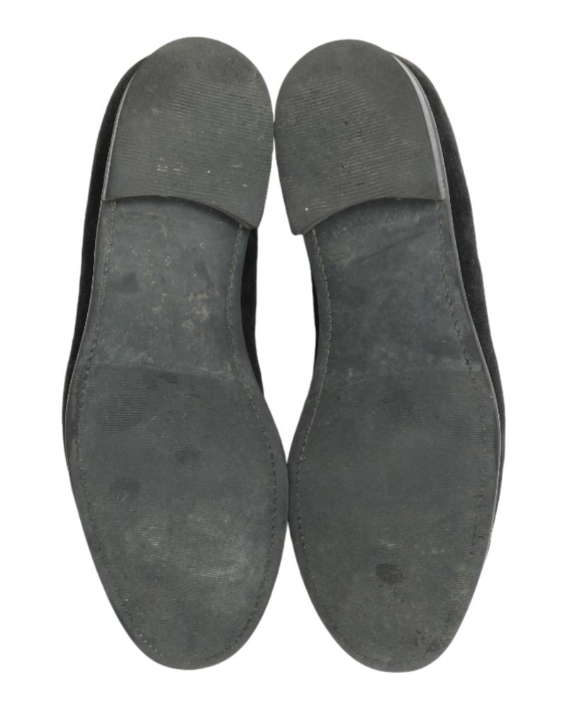 Black Suede Penny Loafers