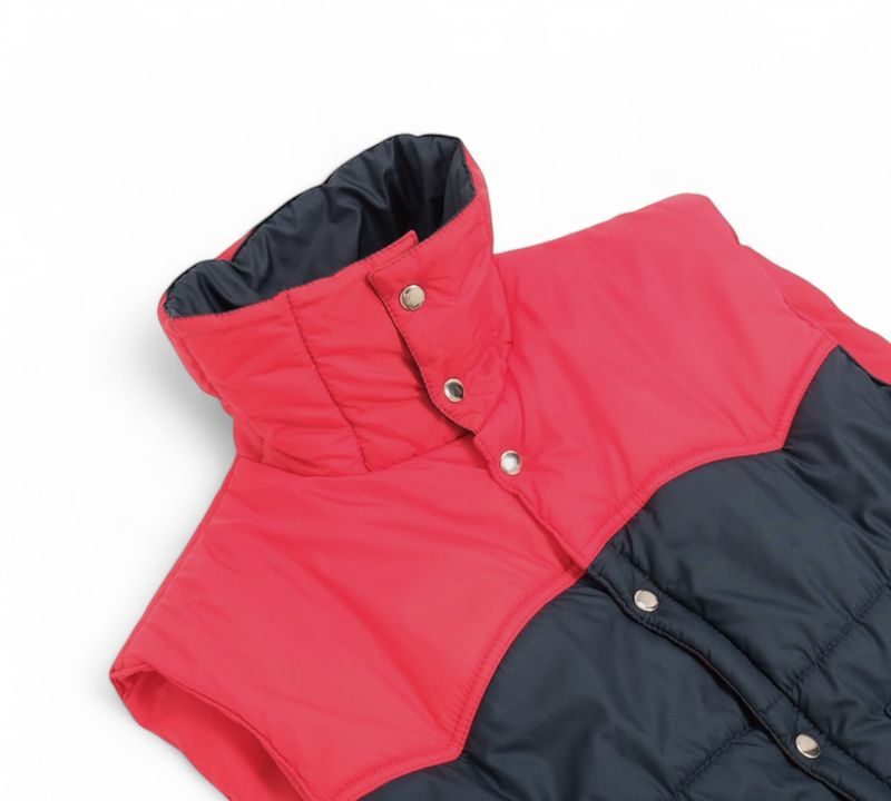 Navy & Red Western Yoke Vest