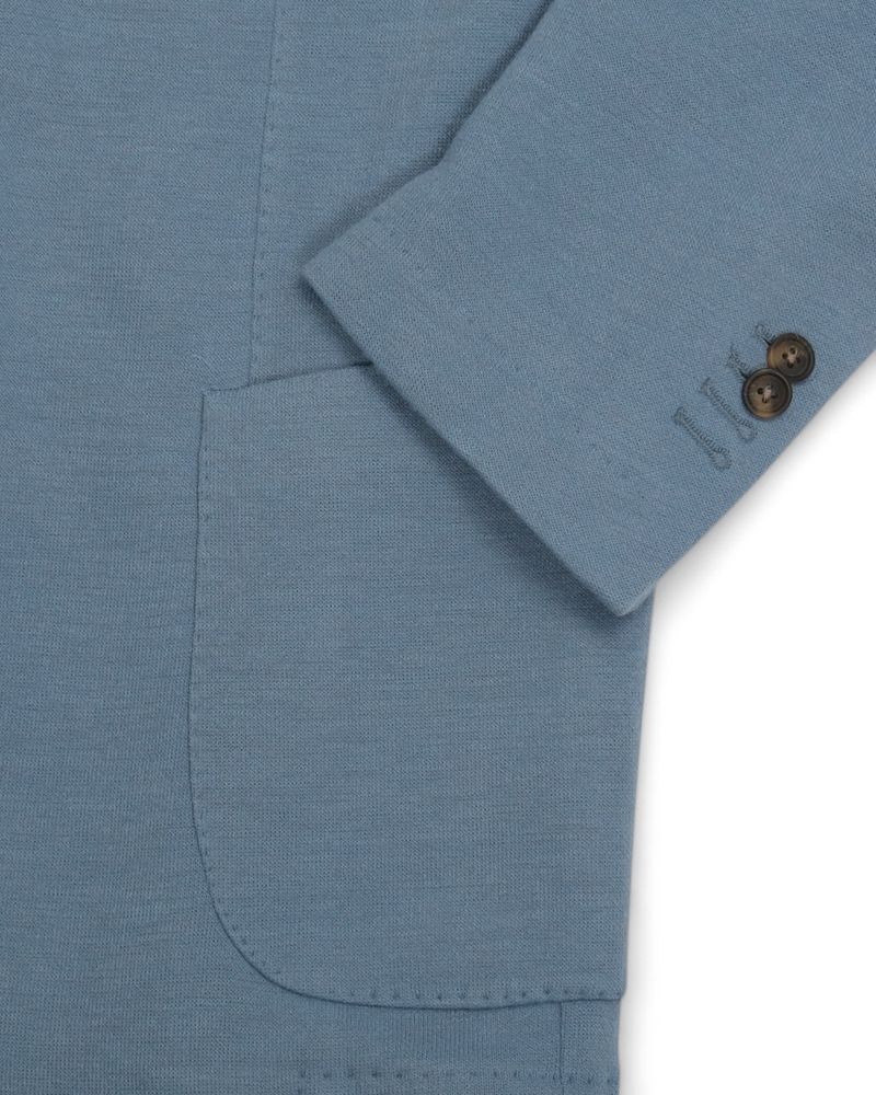 Sky Blue Single Breasted Sports Jacket
