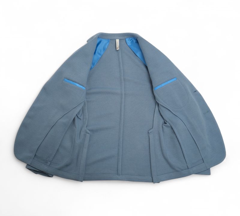 Sky Blue Single Breasted Sports Jacket