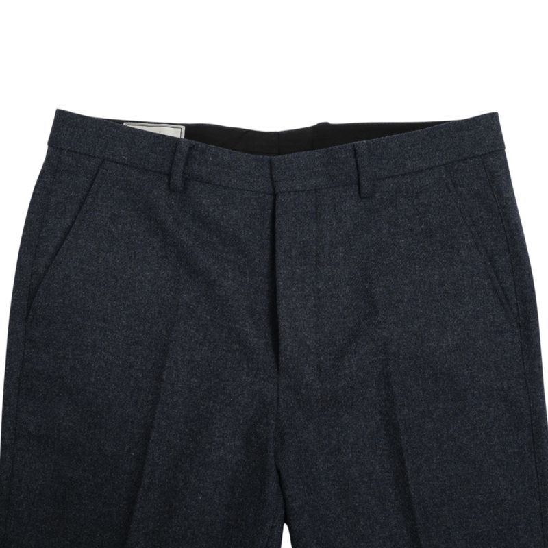Dark Indigo High-Rise Flannel Trousers