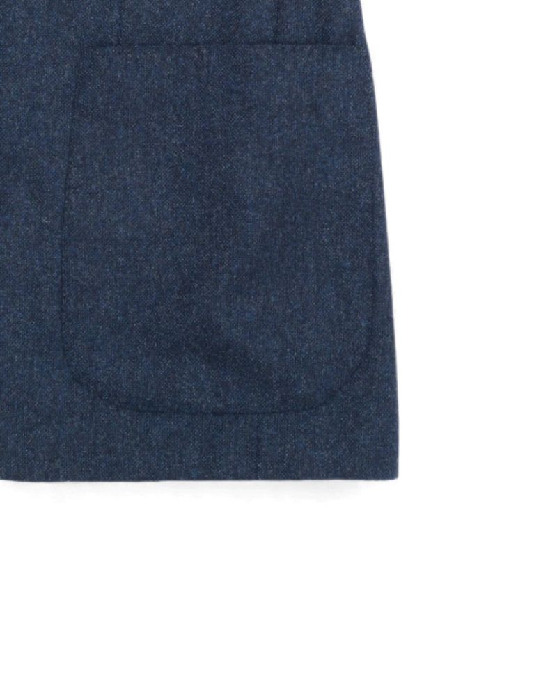 Navy Wool & Cashmere Flannel Sports Jacket