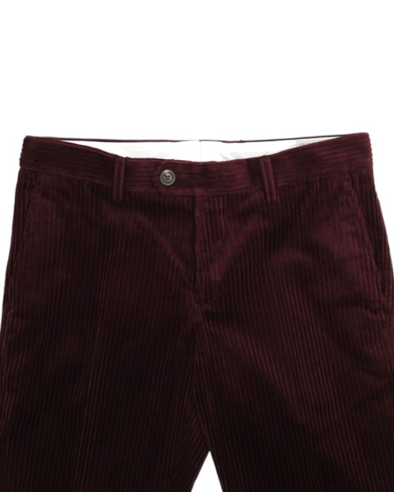 Plum Corduroy Cotton Trousers