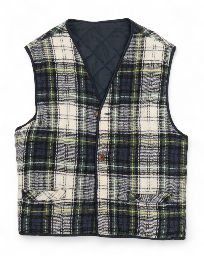 Tartan Checked Wool Vest