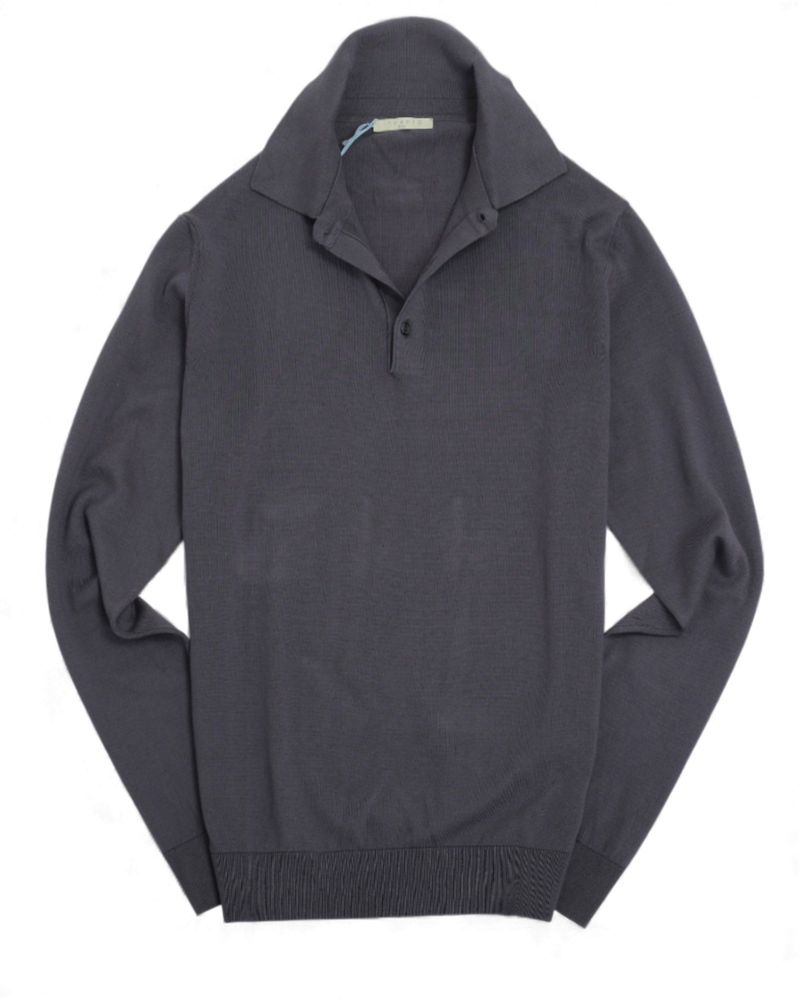 Slate Blue Cotton Polo