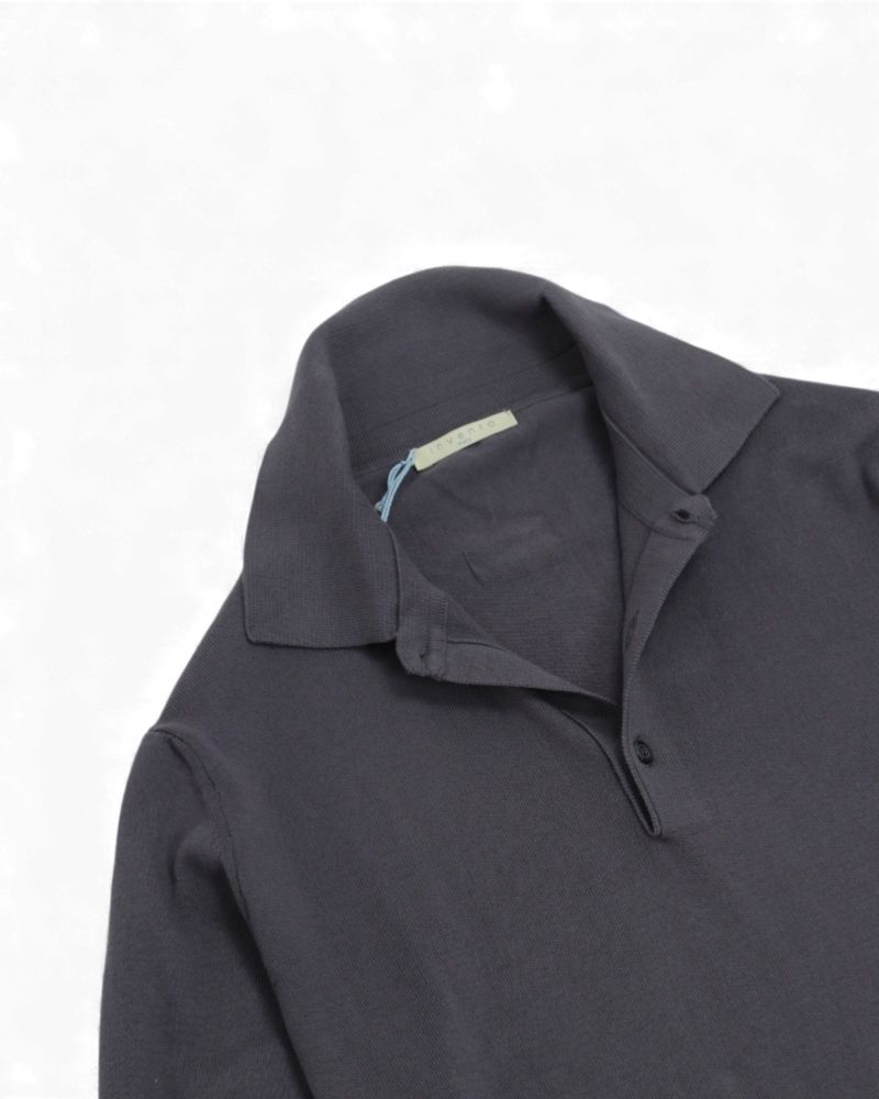 Slate Blue Cotton Polo