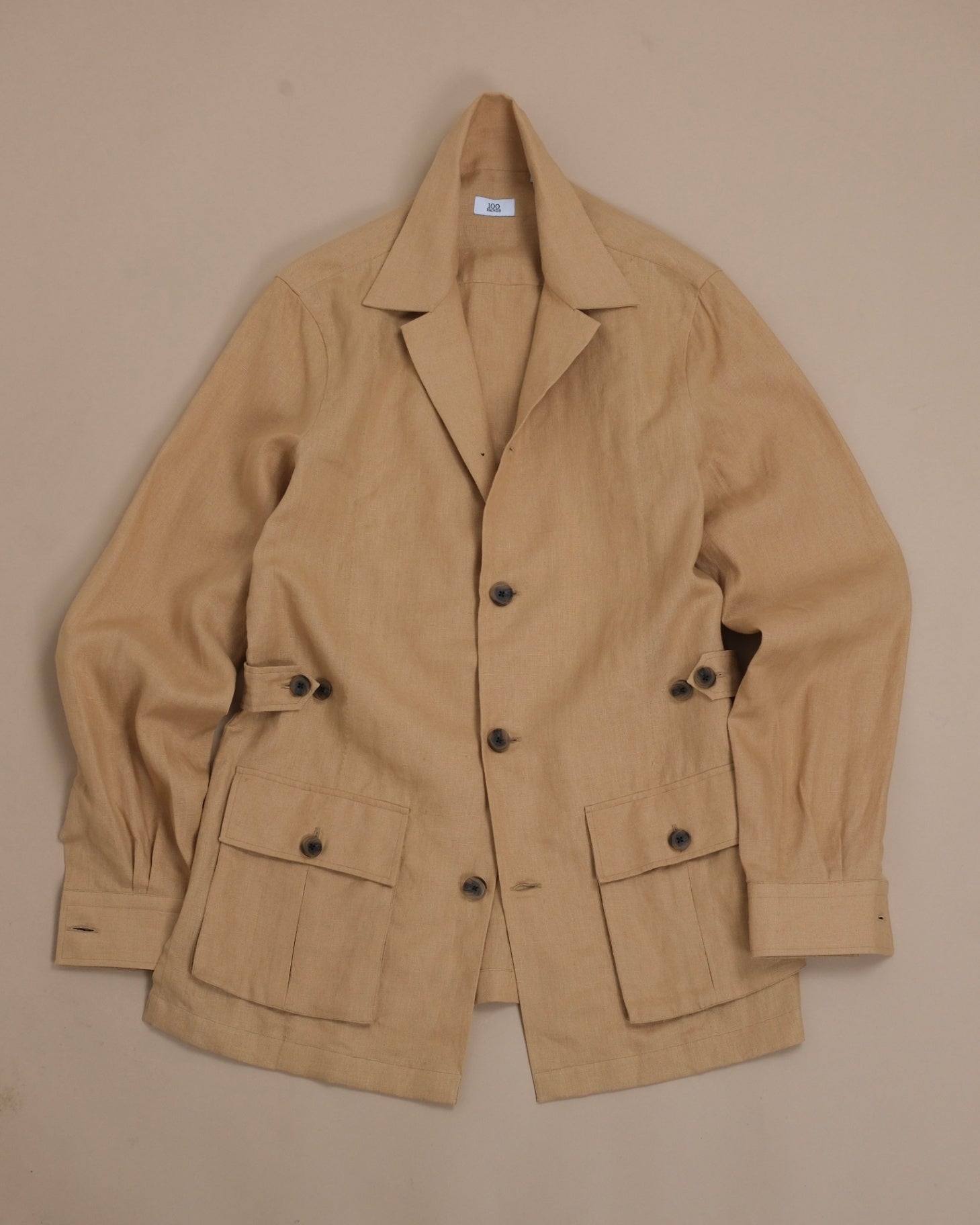 Sand Linen Safari Traveller Jacket