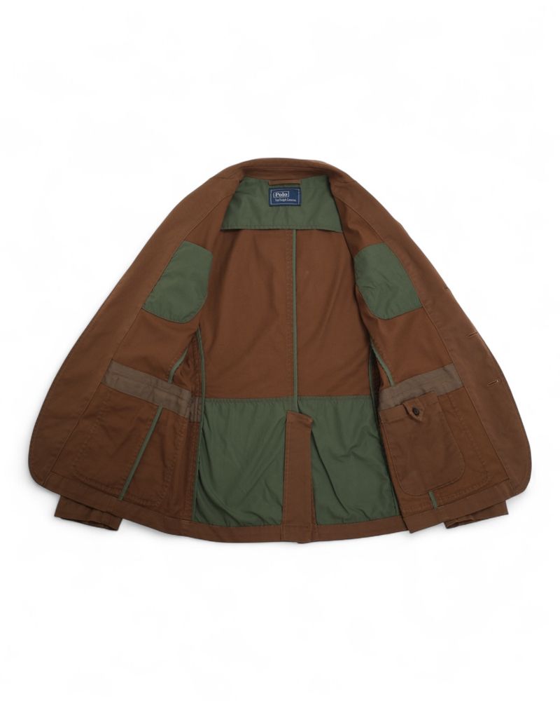 Saddle Brown Cotton Twill Sports Jacket