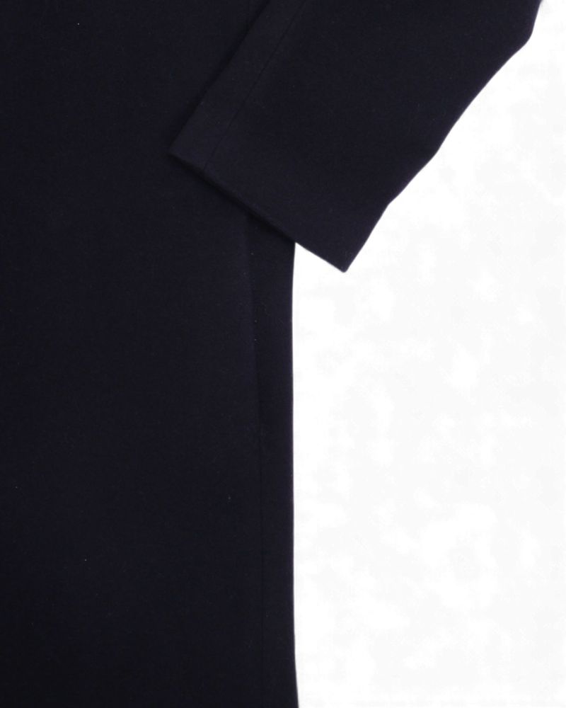 Navy Wool/Cashmere Blend Coat