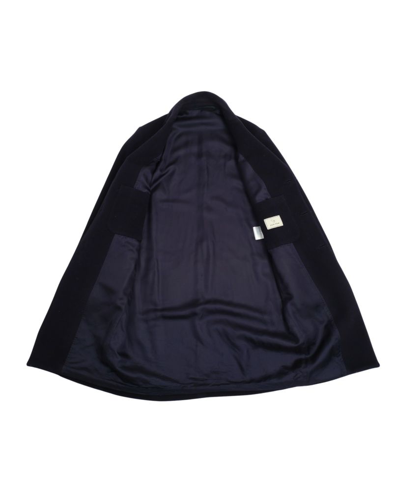 Navy Wool/Cashmere Blend Coat