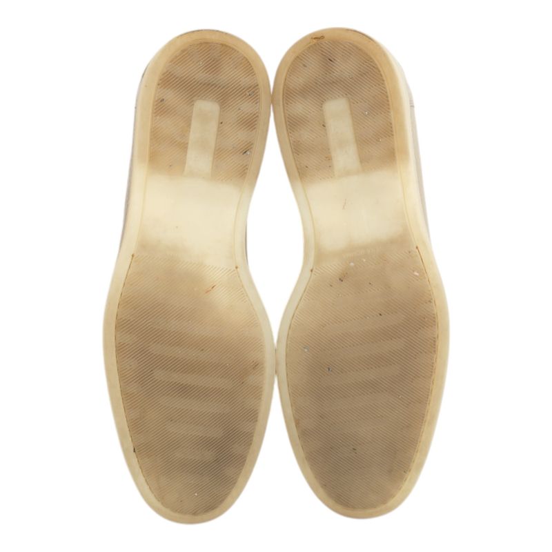 Beige Deerskin Boat Loafers