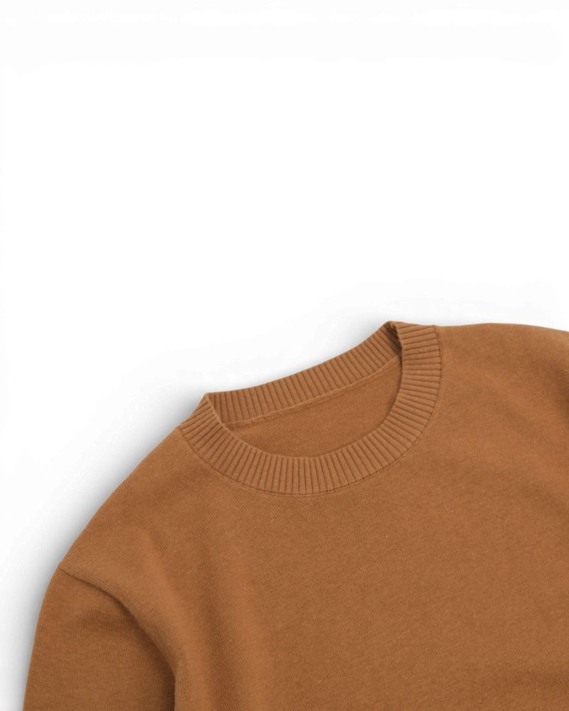 Caramel Cotton Knitted T-Shirt