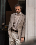 Brown/Beige Glen Check Wool Tweed Sports Jacket