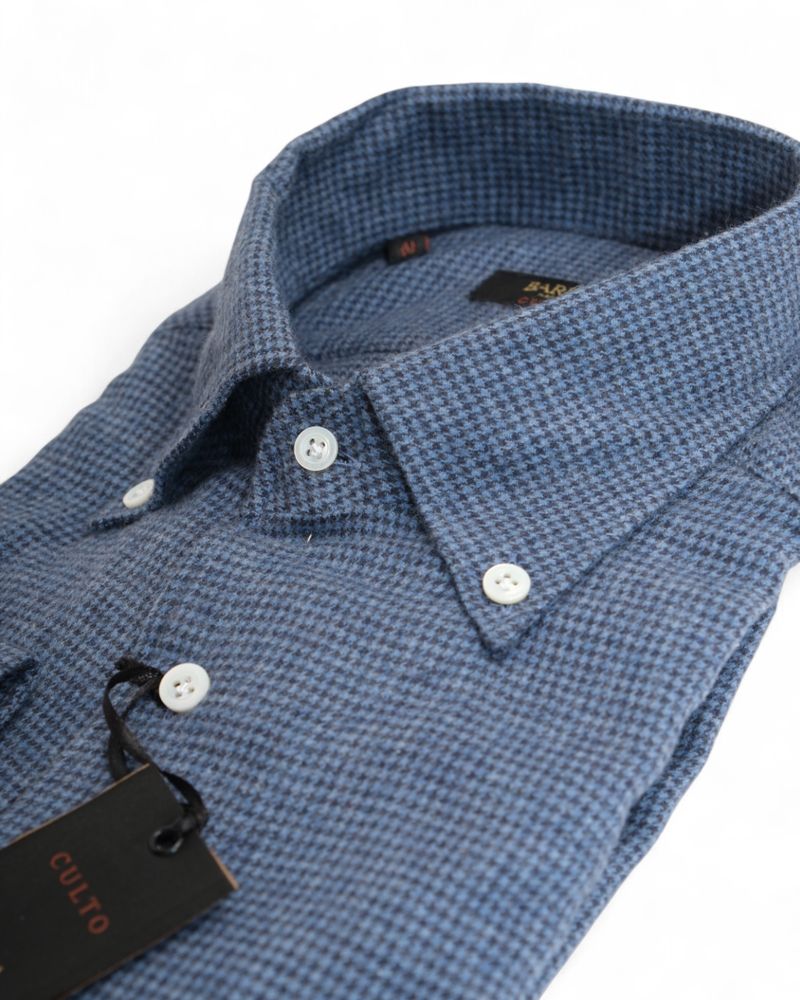 Blue BD Houndstooth Flannel Shirt