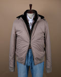 Stone Beige Rabbit-Lined Blouson