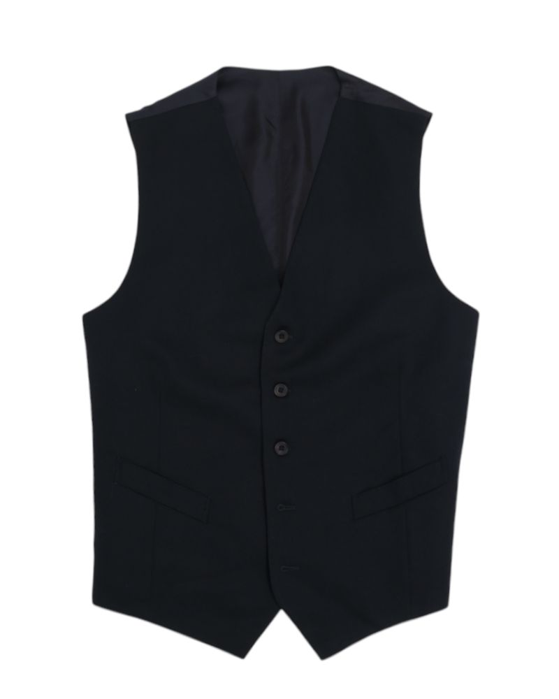 Navy Worsted Wool 3-Piece Suit