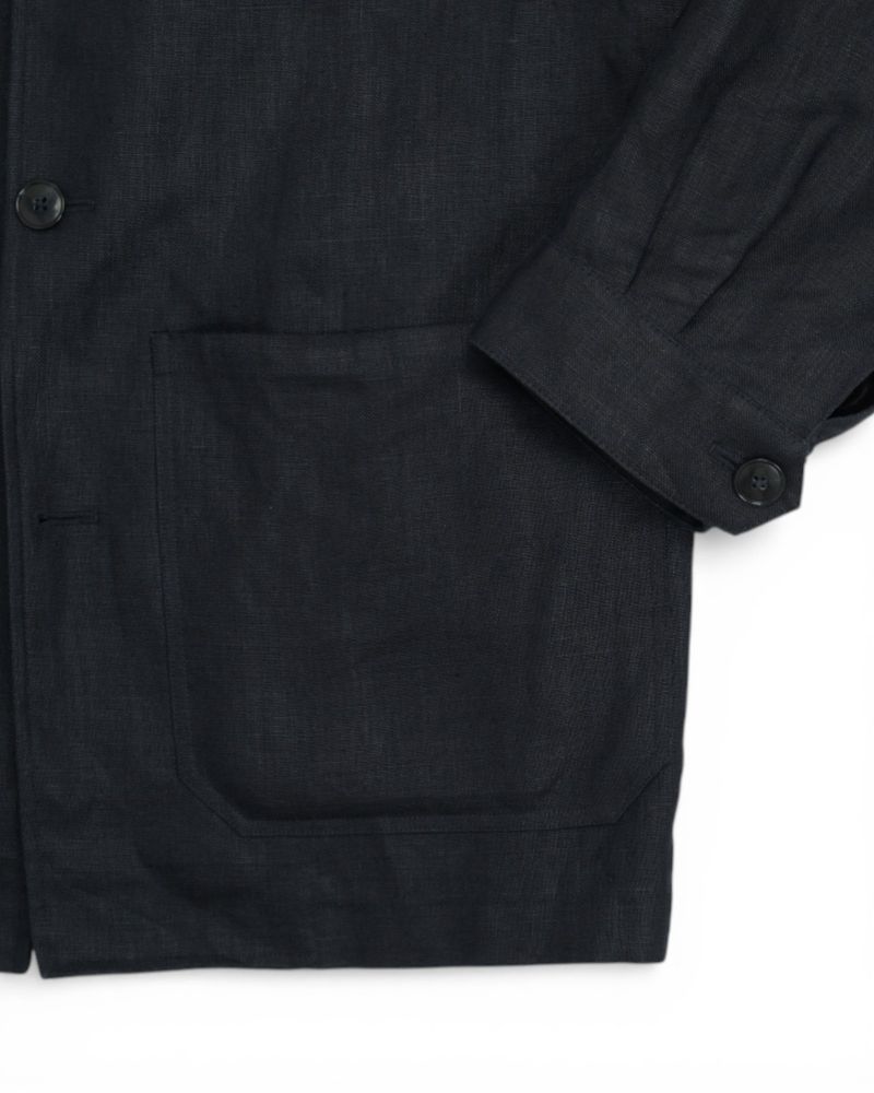 Black Dugdale Bros & Co Linen Overshirt