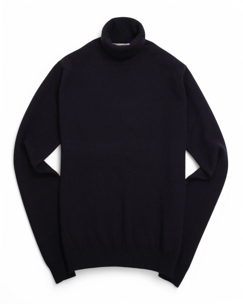 Navy Cashmere Rollneck
