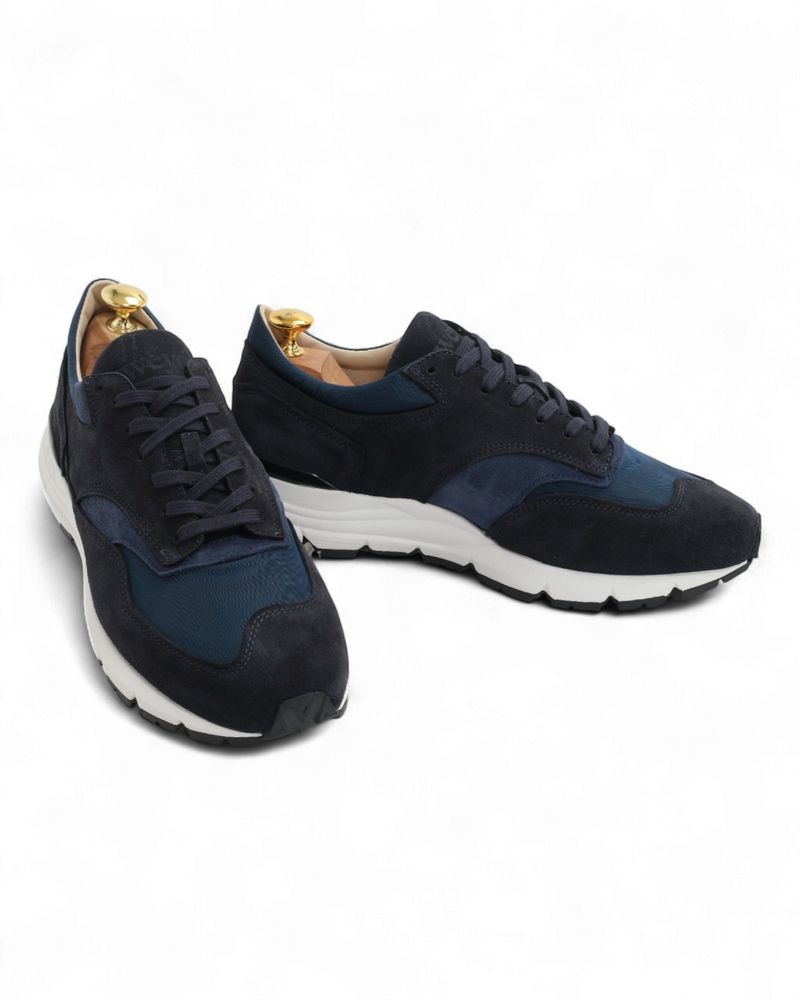 Navy Suede Way Running Sneakers