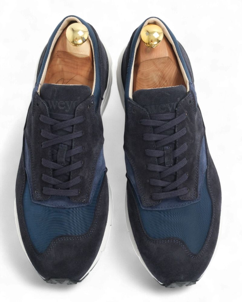 Navy Suede Way Running Sneakers