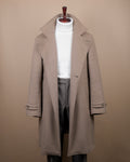 Taupe Beige Asymmetric Wool Cashmere Coat by Stoffa