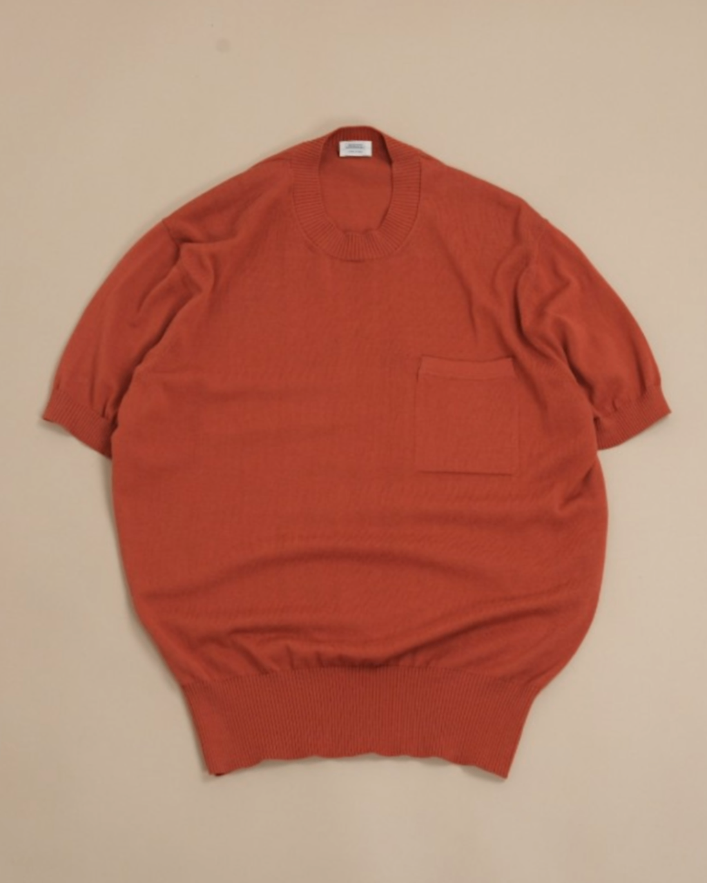 Terracotta Knitted Cotton Nonpareil T-Shirt