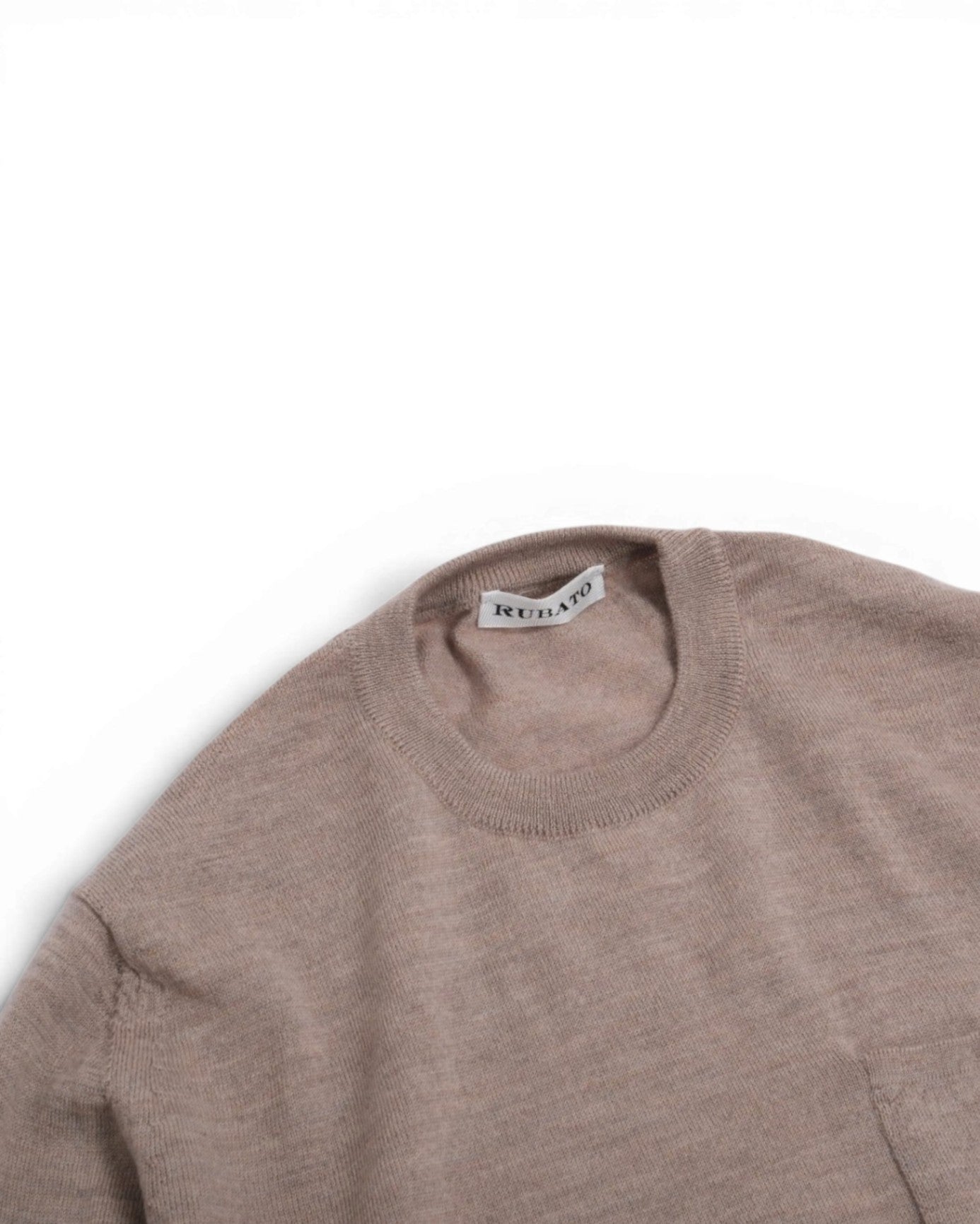 Top Beige Merino Crewneck By Rubato 