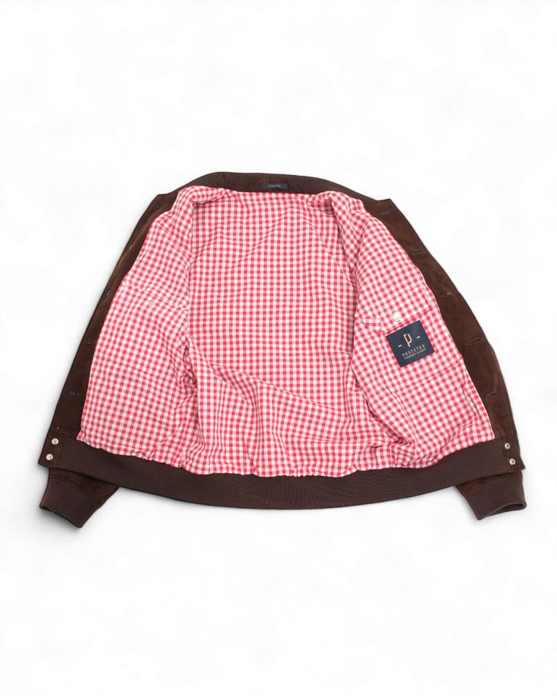 Chocolaate Brown Faux Suede Bomber